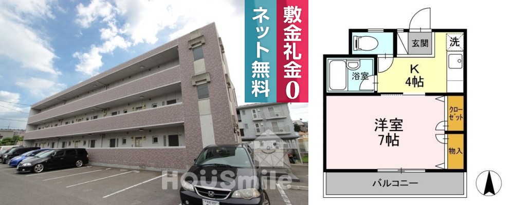ルミナスコート 304の外観と間取り図