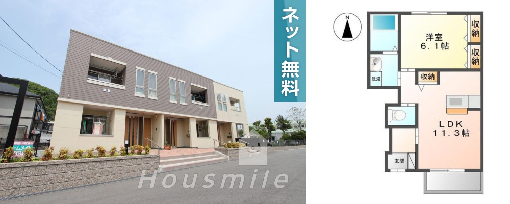 マルハI番館 102の外観と間取り図