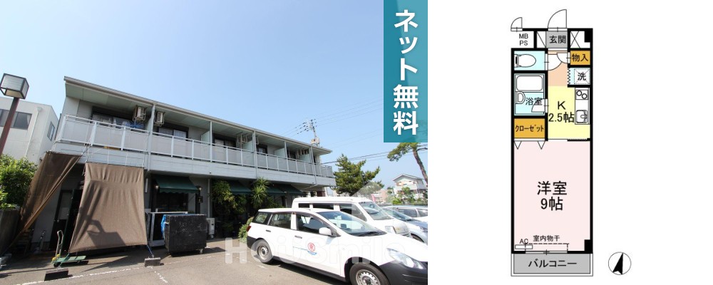 グリーンリバティ新蔵 203の外観と間取り図