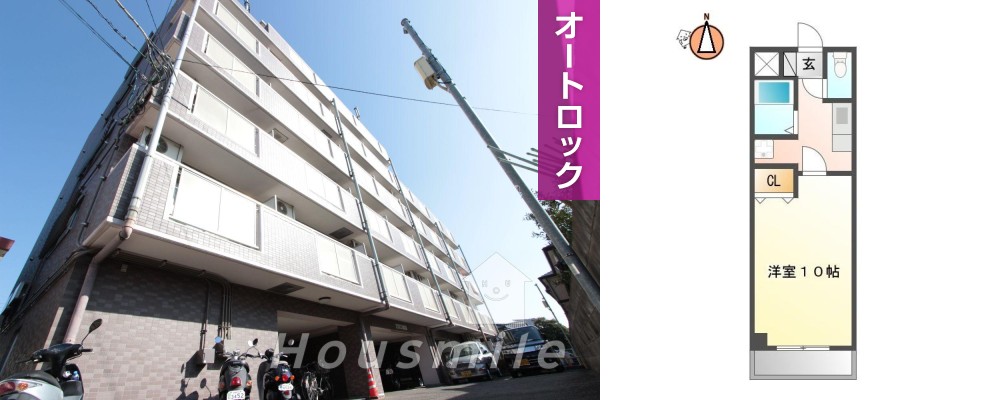 南昭和町 マンション 1K 203の外観と間取り図