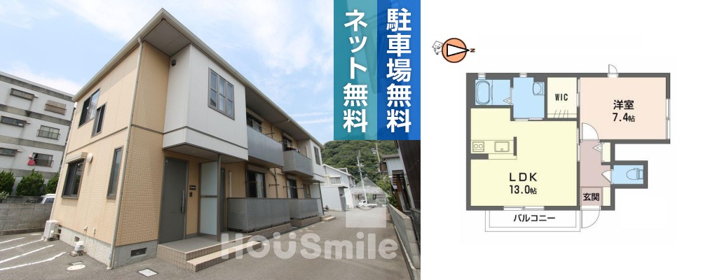 シャーメゾン城南 101の外観と間取り図