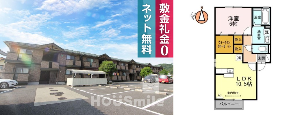 コーポK B201の外観と間取り図