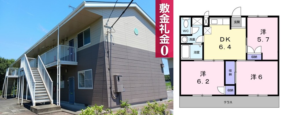 マツモトGマンションA 101の外観と間取り図