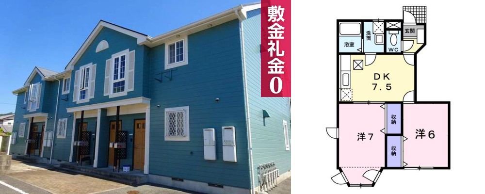 メゾン.ド ファミーユD 103の外観と間取り図
