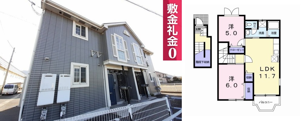 パインヒル石井 A 201の外観と間取り図