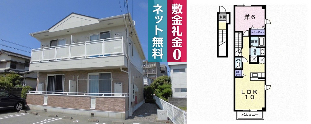 コスミオン B 201の外観と間取り図