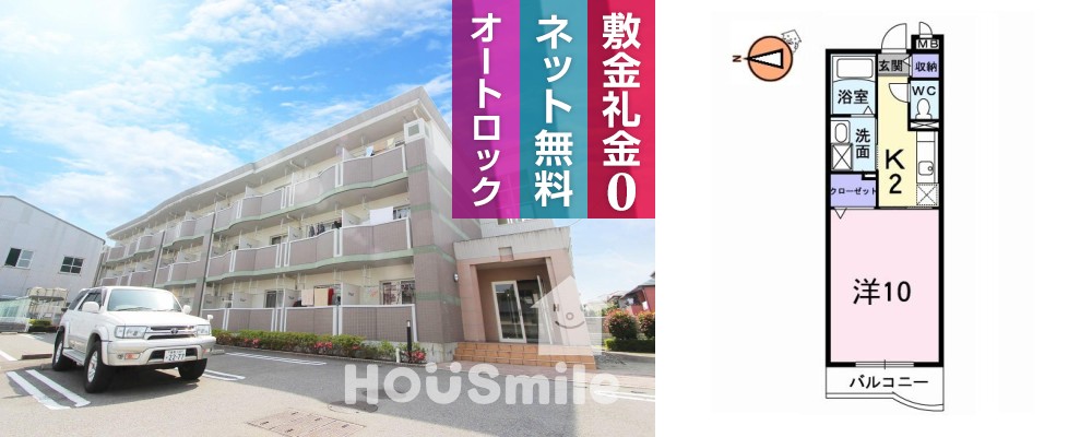 NESTスエヒロ 302の外観と間取り図