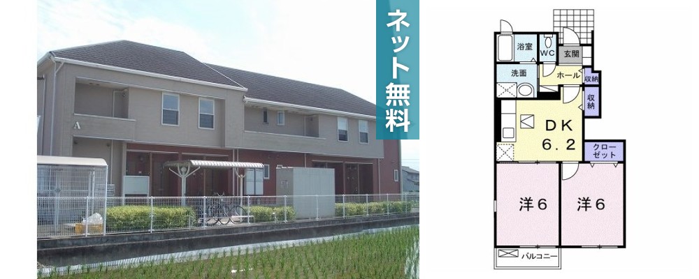 レジデンス サザン A 105の外観と間取り図