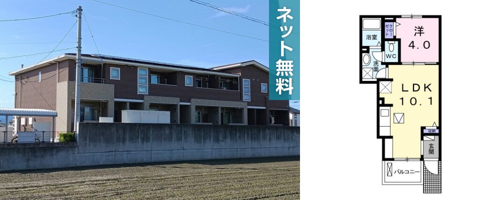 ナリッシュ・コート 103の外観と間取り図