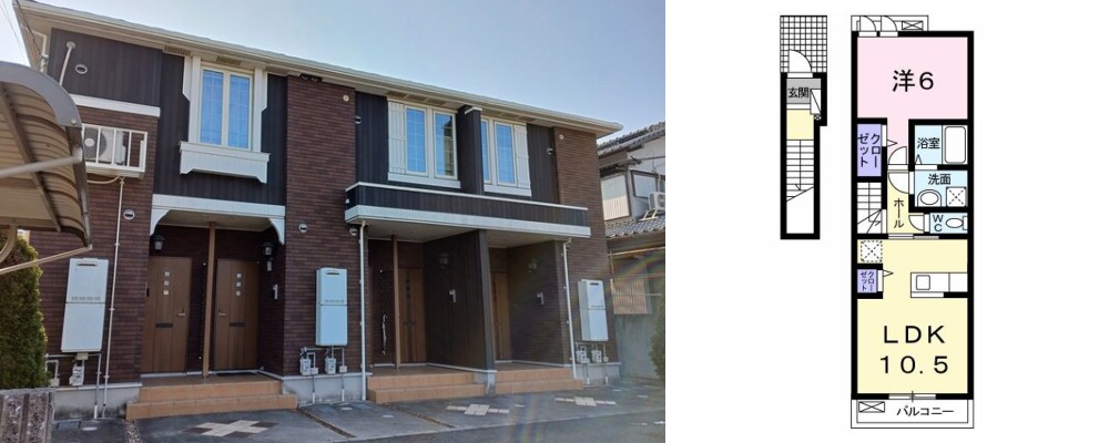 AKARI 202の外観と間取り図