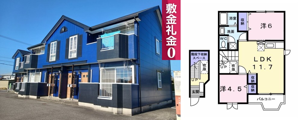 サンシェールC 203の外観と間取り図