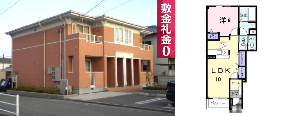 エスポワール 101の外観と間取り図