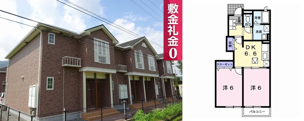 ニューカムリーA 101の外観と間取り図