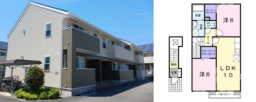メゾン ド シュウ 205の外観と間取り図