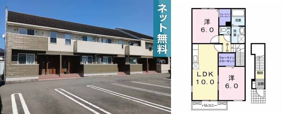 サスティナブル 201の外観と間取り図