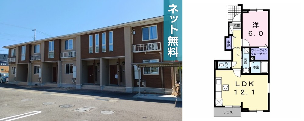 ライトブレス B 101の外観と間取り図