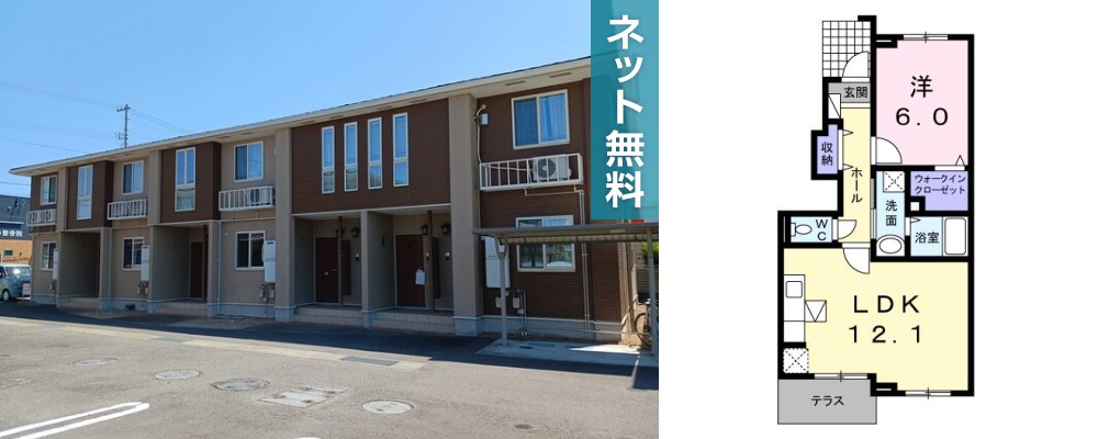 ライトブレス B 103の外観と間取り図