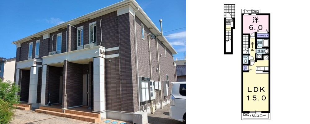 スターリースカイ 202の外観と間取り図