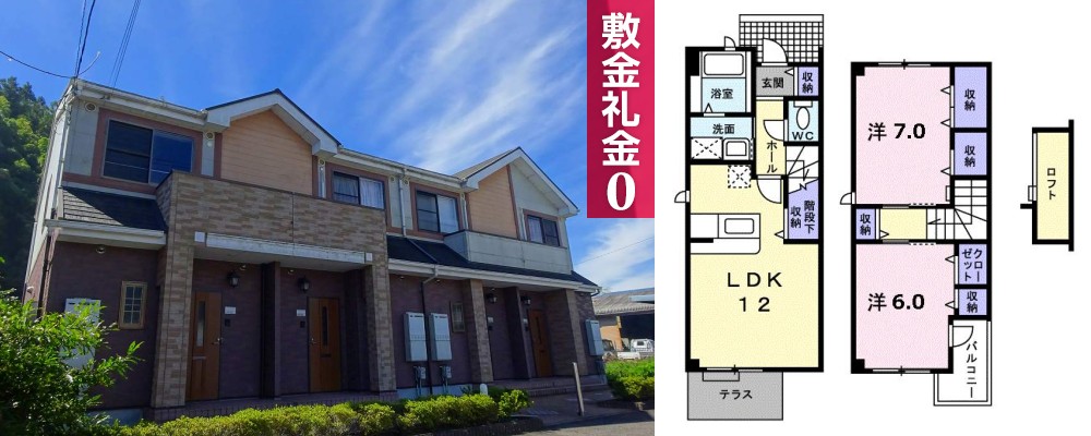 ファイン カレッジ 105の外観と間取り図
