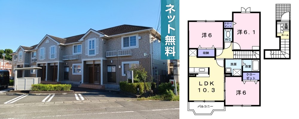 アンジェリカ D 203の外観と間取り図