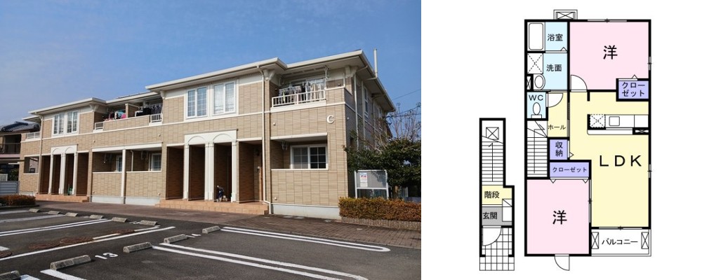セレノ・カーサ C 202の外観と間取り図