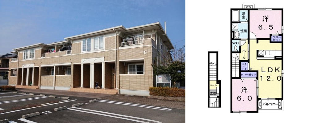 セレノ・カーサ C 205の外観と間取り図