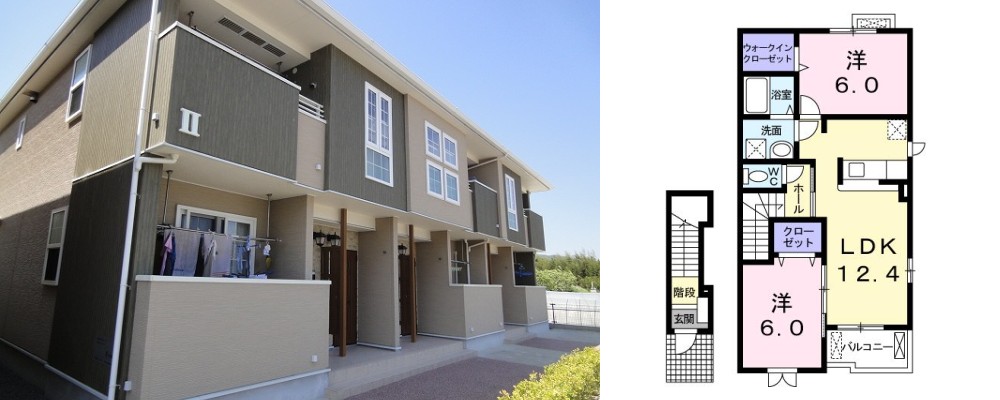 ルチェルナ II 203の外観と間取り図