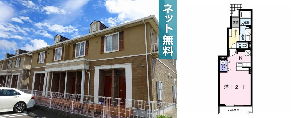 ヴェル ドゥーラ III 102の外観と間取り図