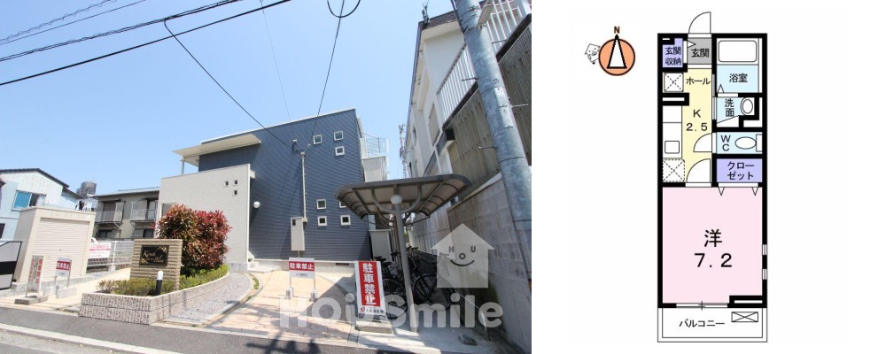 キルシュ ブラウ 101の外観と間取り図