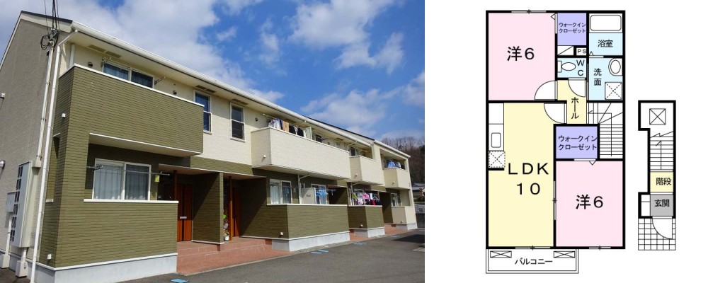 ウィッラ アルテ B 203の外観と間取り図