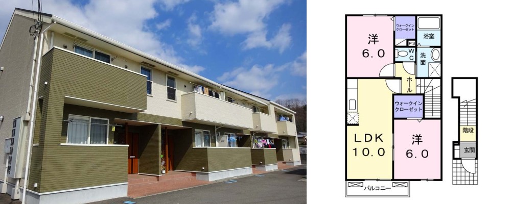 ウィッラ アルテ B 205の外観と間取り図