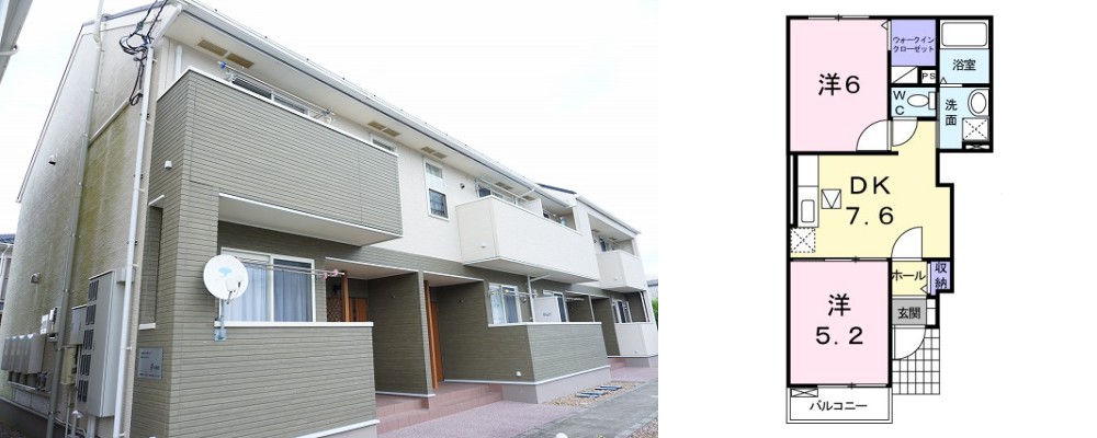 レモングラス B 103の外観と間取り図