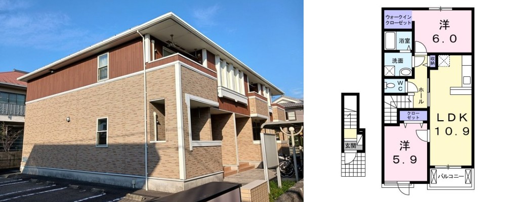 グリーンシトラス 202の外観と間取り図