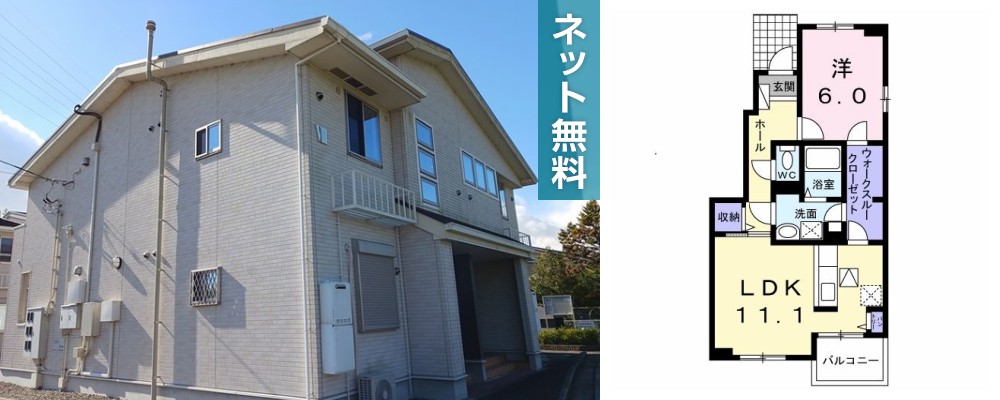 ウィルレジデンスVIII 101の外観と間取り図