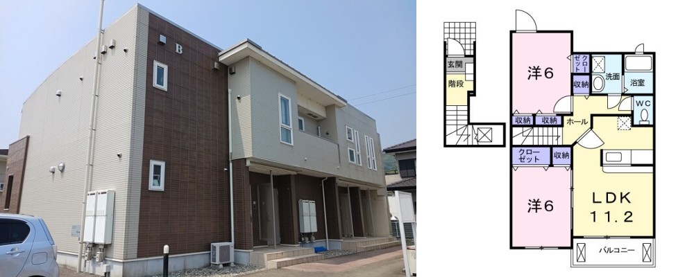 エピーメロンB 201の外観と間取り図