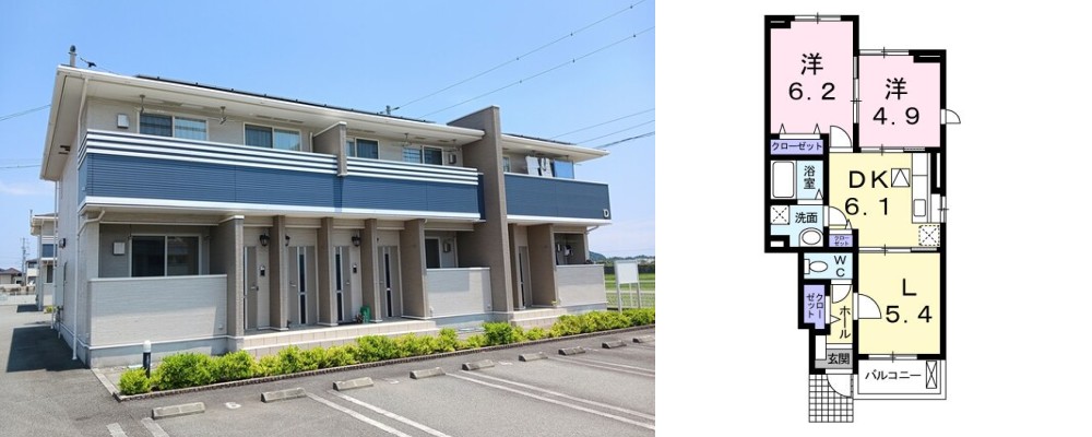 プリマベーラ D 103の外観と間取り図