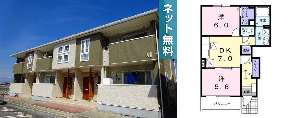 ヴェル ドゥーラ VI 102の外観と間取り図