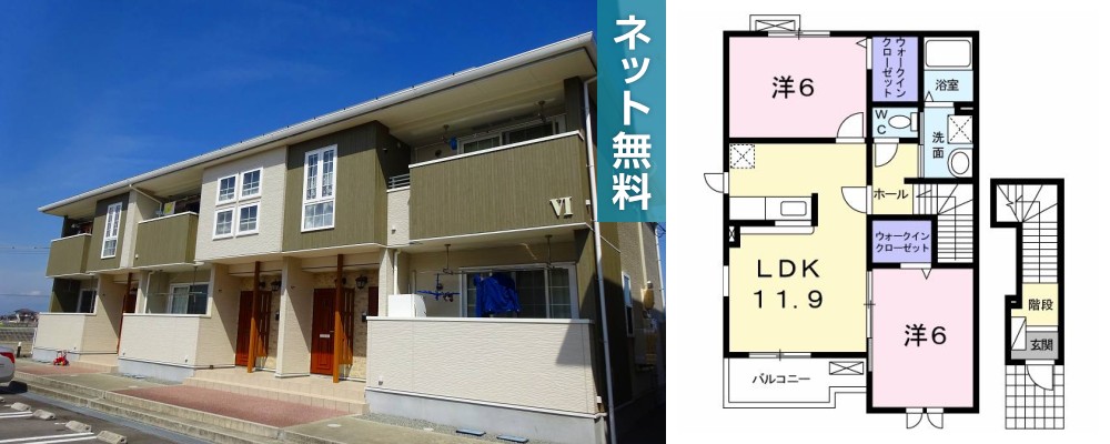 ヴェル ドゥーラ VI 201の外観と間取り図