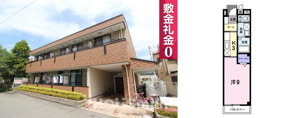 ウェル メゾン 201の外観と間取り図