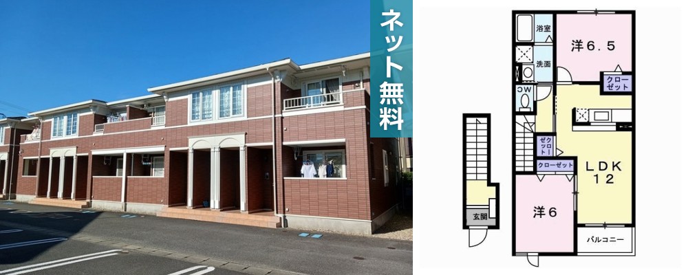 アンジェリカ B 202の外観と間取り図