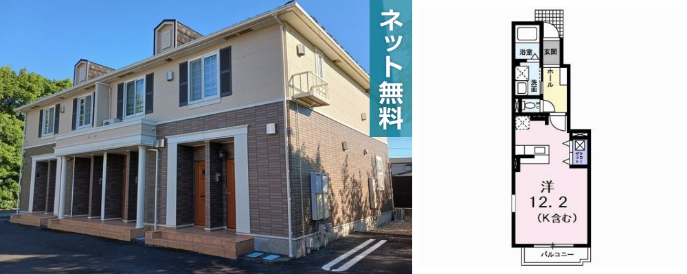 アンジェリカ E 105の外観と間取り図