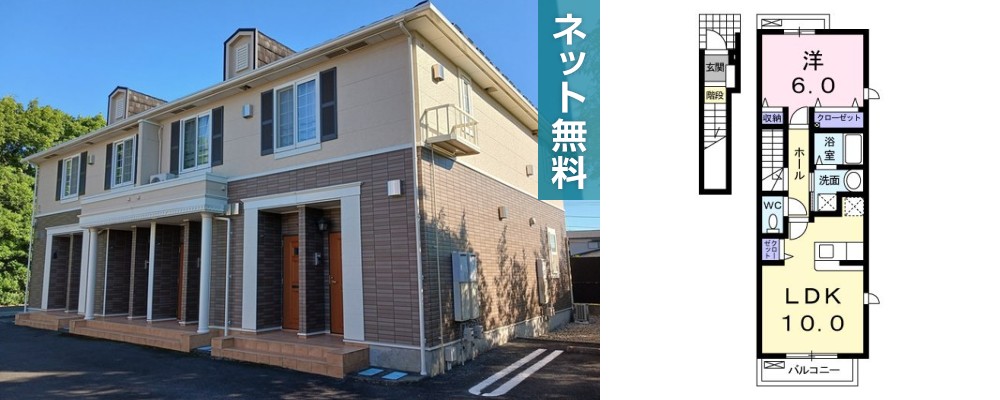 アンジェリカ E 201の外観と間取り図