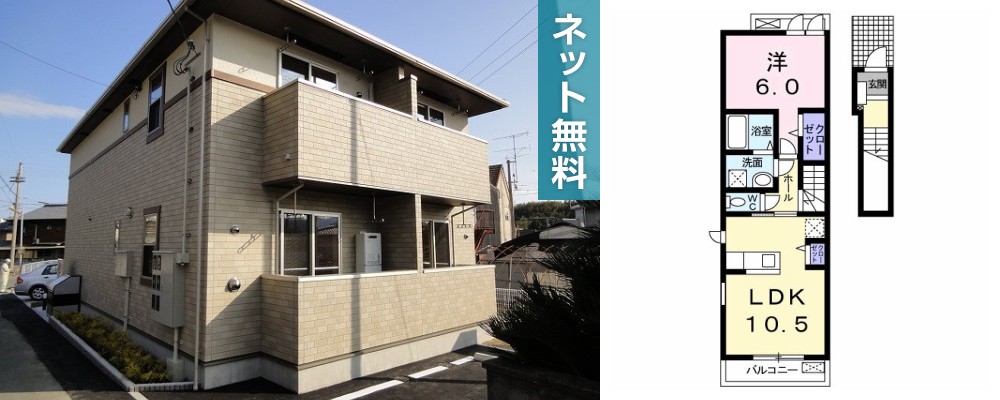 グランドライン 202の外観と間取り図
