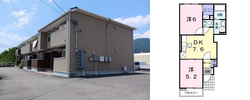 ウィッラ アルテ A 105の外観と間取り図