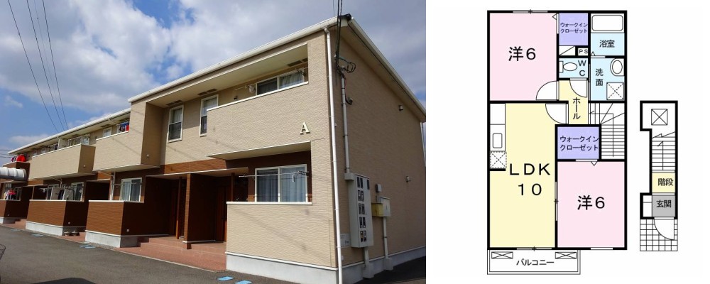 ウィッラ アルテ A 201の外観と間取り図