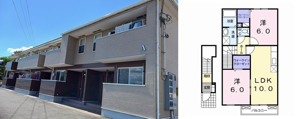 ウィッラ アルテ A 206の外観と間取り図