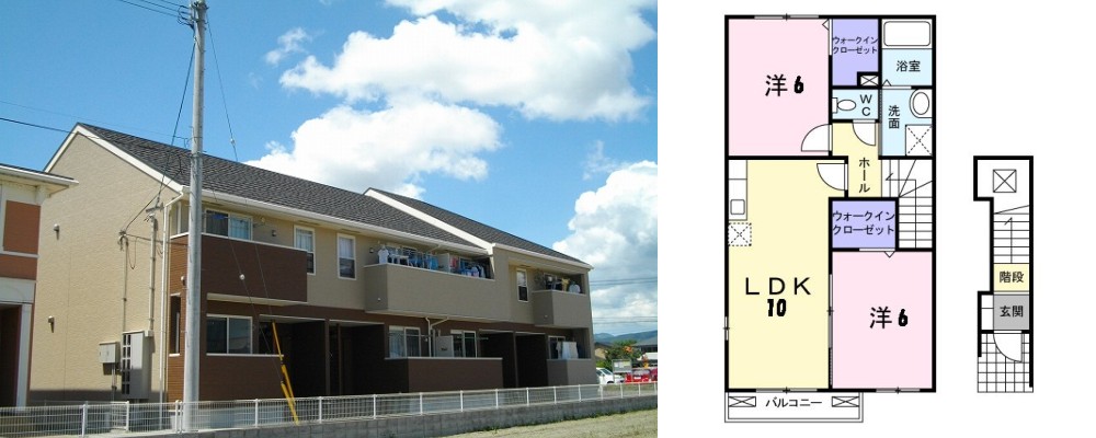 セント・フローラ C 205の外観と間取り図