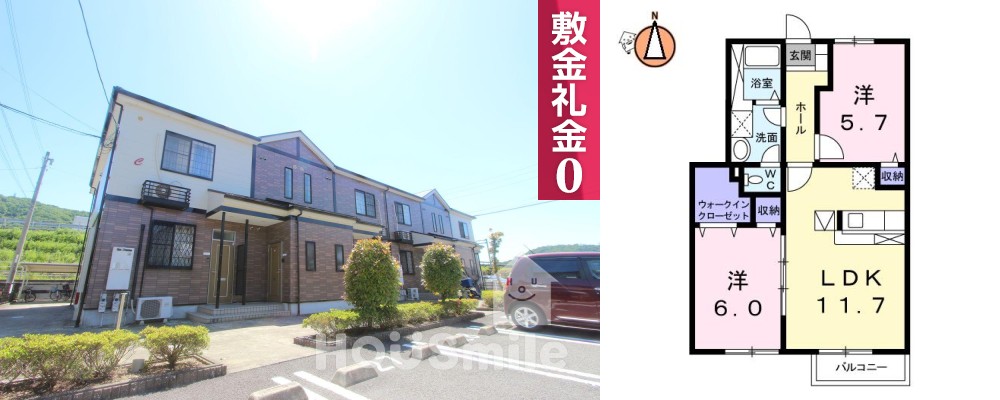 フィール ファインB 101の外観と間取り図