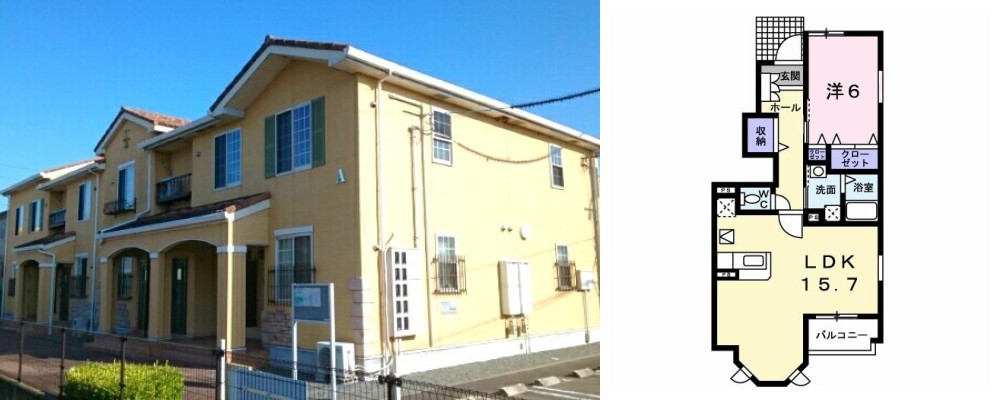 エテルノ A 101の外観と間取り図