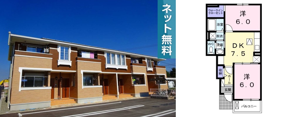 ラ・ナチュール 103の外観と間取り図
